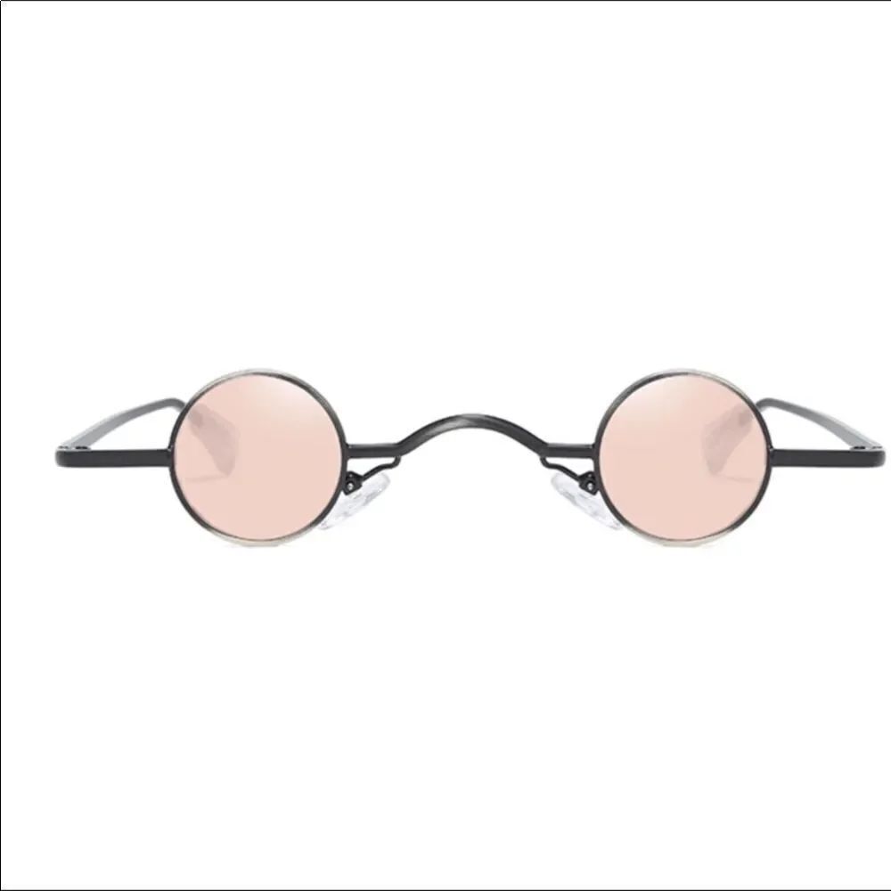 Pink Tiny Round Lens Metal Frame Sunglasses NWT